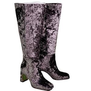 Sam Edelman Issabel Athletic Fit Knee High Brown Velvet Boots Womens 7.5 NEW